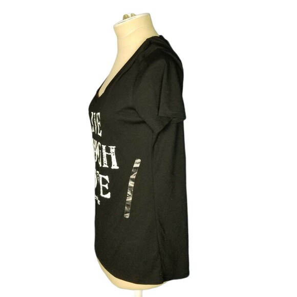 Love This Life Black Graphic Live Laugh Love Tee Shirt Size XS - Picture 2 of 5
